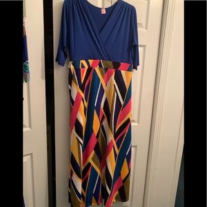 Beautiful long dress in brilliant colors 59” long